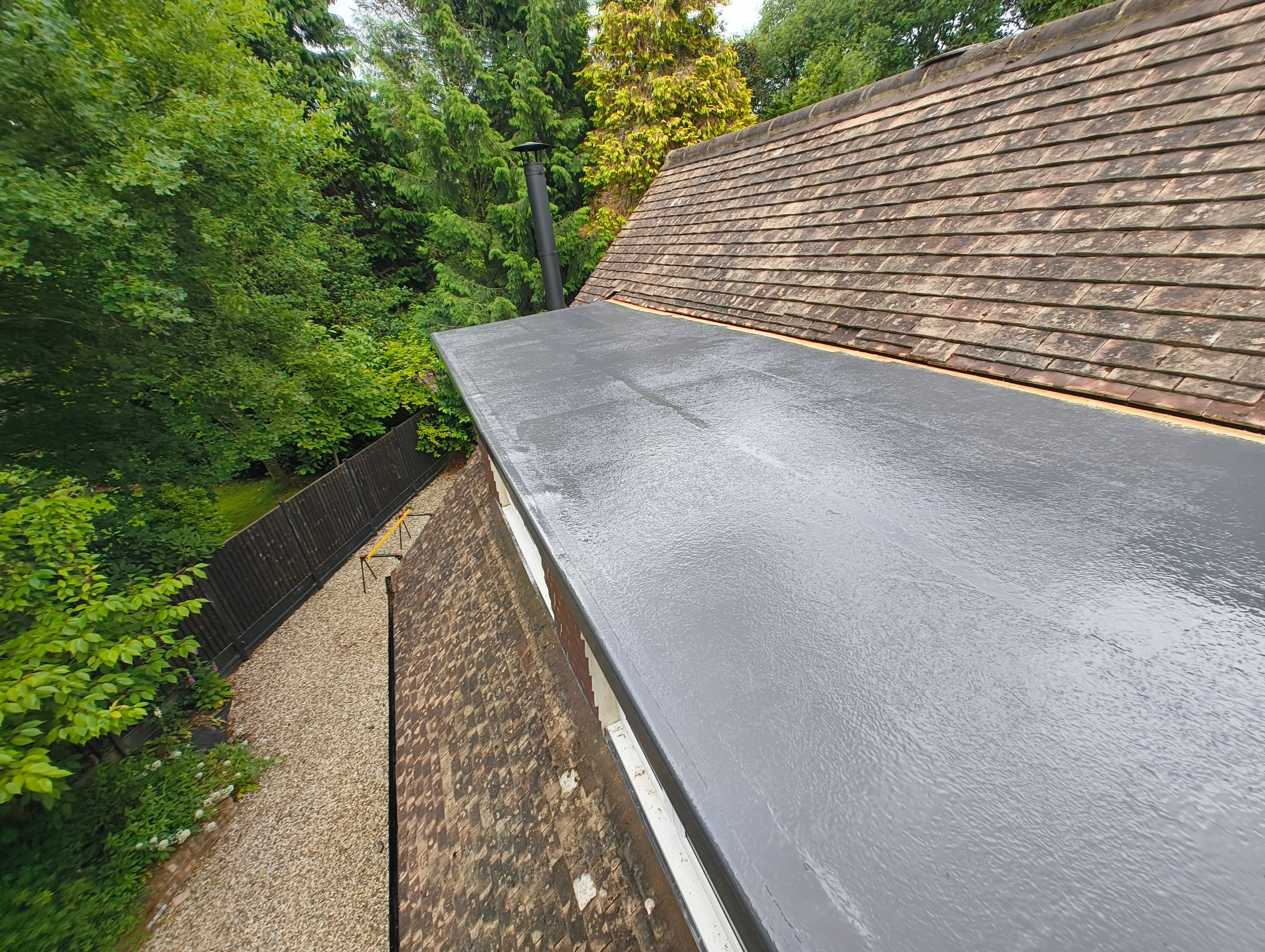 Completed roofing project