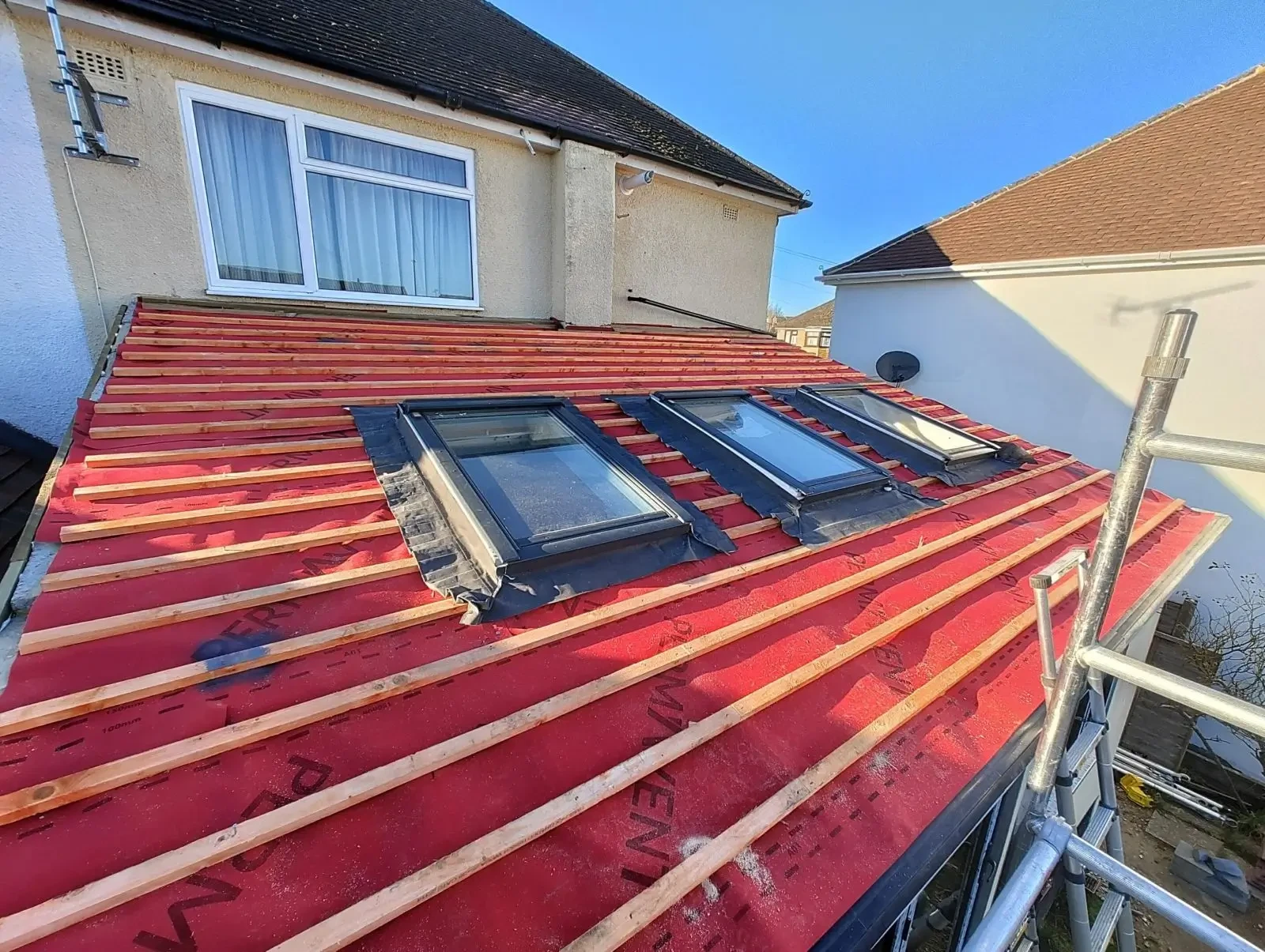 Roof installation work